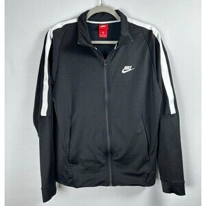 Nike N98 Tribute Track Jacket Mens Size M Black White Stripe Full Zip 861648-010